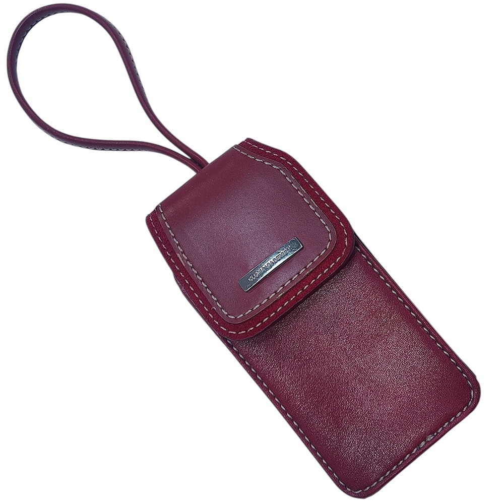 Y2K Wristlet Phone Gloria Vanderbilt Red Leather Pouch Card Wallet 5x2.5x1"